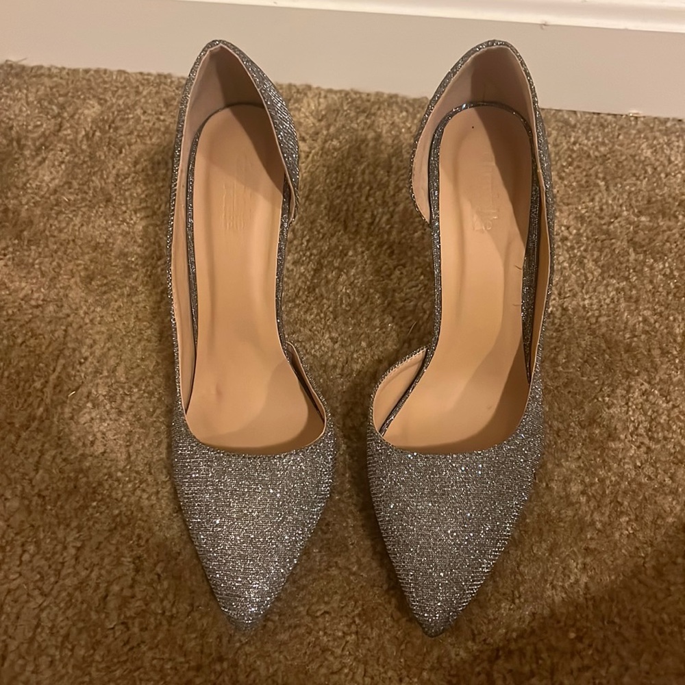 Silver Sparkle Heels